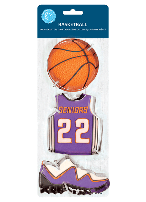 Basketball 3 Pc Cookie Cutter Set