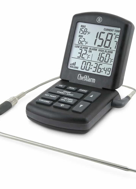 Chefalarm Cooking Alarm Thermometer and Timer Black