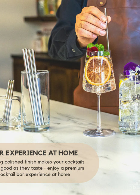 Stainless Steel Straws Combo Set