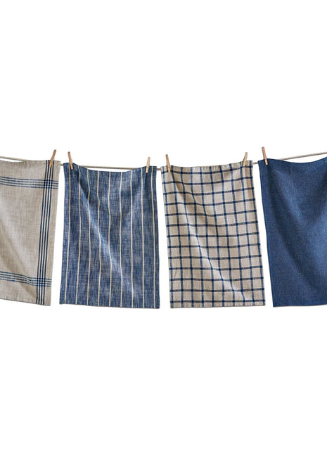 Woven Dishtowel Midnight Blue set of 4