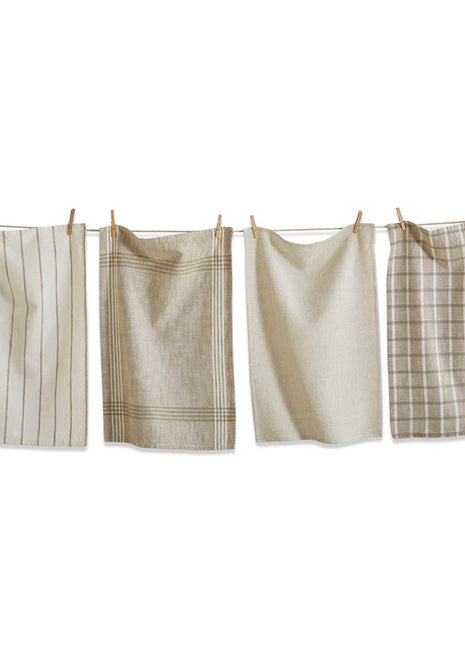 Canyon Woven Dishtowel set of 4 White/Multi