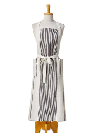 Black And Ivory Stripe Apron