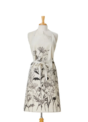 Apron Black Botanical