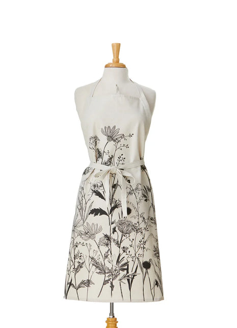 Apron Black Botanical