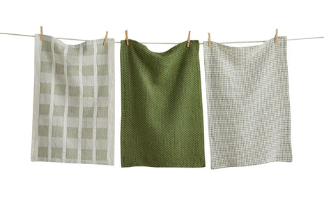 Sonoma Dishtowel Set Of 3 Green