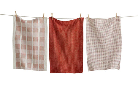 Sonoma Dishtowel Set Of 3 Red