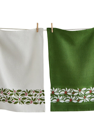Christmas Waffle Weave Dishtowel