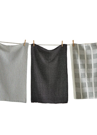 Sonoma Dishtowel Set Of 3 Black