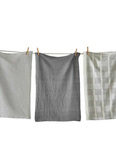 Sonoma Dishtowel Set Of 3 Grey