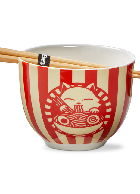 Tasty Ramen Cat Noodle Bowl Set Of 2