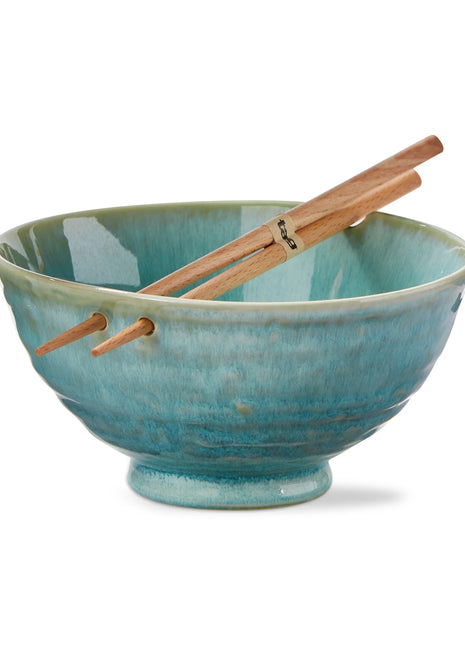 Akira Noodle Bowl Set Of 2 Aqua