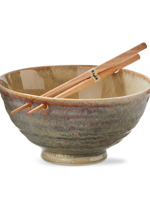 Akira Noodle Bowl Set Of 2 Taupe