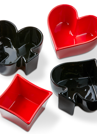 Suits Snack Bowl Assortment Of 4