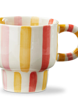 Ava Stripe Mug Red Multi