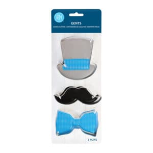 Gents 3 Pc Cookie Cutter Set