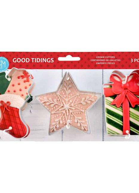 Good Tidings 3 Pc Cookie Cutter Set
