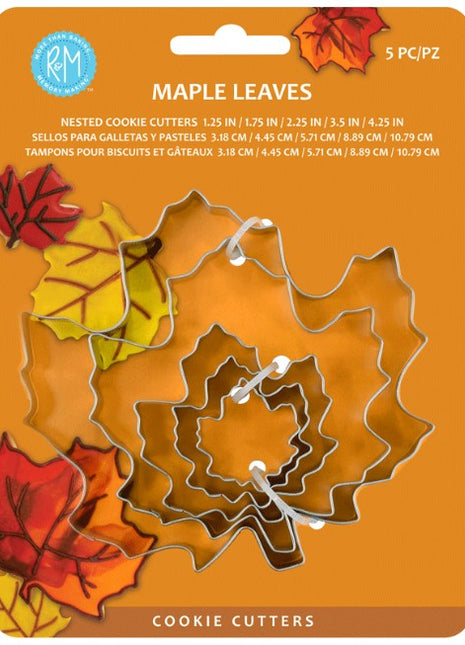 Maple Leaf 5 Pc Cookie Cutter Set