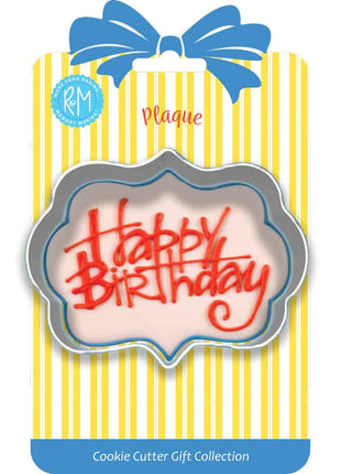 Plaque Cookie Cutter 3.5" Carded