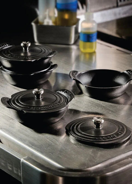 Mini Round Braiser 1/3 Qt Set of 4 Matte Black