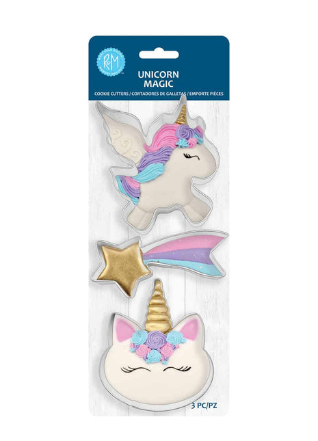 Unicorn Magic 3 Pc Cookie Cutter Set