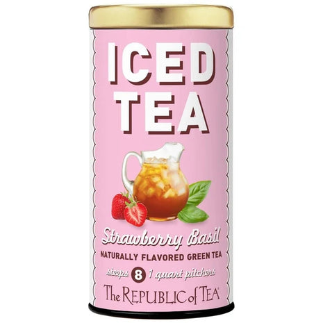 Strawberry Basil Green Tea Large Iced Tea Pouches