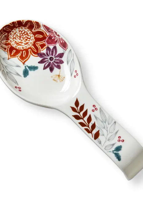 Autumn Bloom Spoon Rest Stoneware