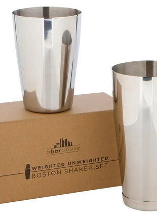 Boston Shaker Set – Weighted/Unweighted, Stainless Steel