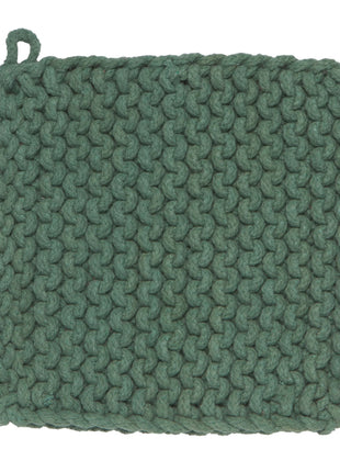 Heirloom Knit Potholder Jade