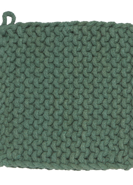 Heirloom Knit Potholder Jade