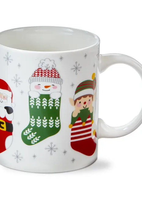 Bone China Mug - Christmas Holiday Cheer Stocking