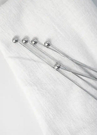 Long Cocktail Pick Set of 12 – 8", Stainless Steel
