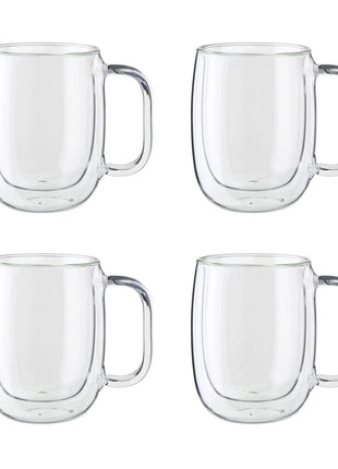 Double Walled 12 oz Coffee Mugs Set Of 4