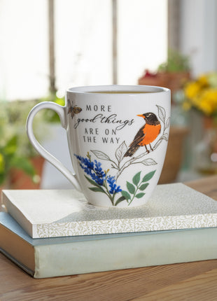 Ceramic Cup O Java Bird Greenhouse Retreat Robin