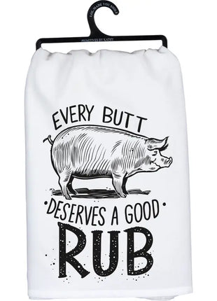 Deserves A Good Rub Kitchen Towel