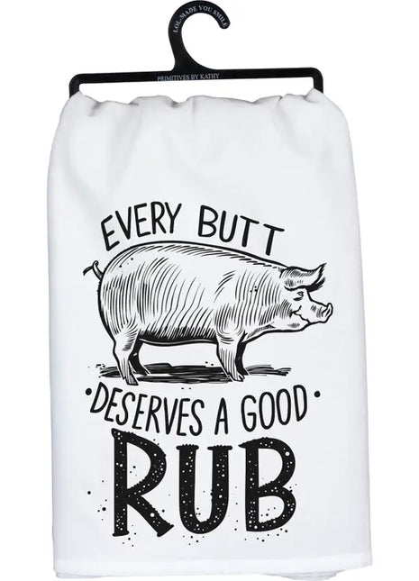 Deserves A Good Rub Kitchen Towel
