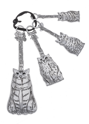 Measuring Spoons Metal 4 Pc Cats