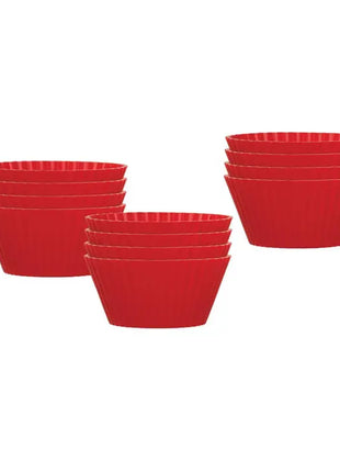 Mrs. Anderson's Silicone Baking Cups Red, Set of 12