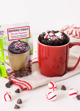 Chocolate Peppermint Brownie Microwave Single