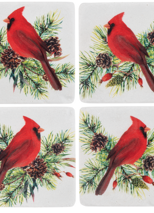 Cardinal Coaster 4 Pc Set