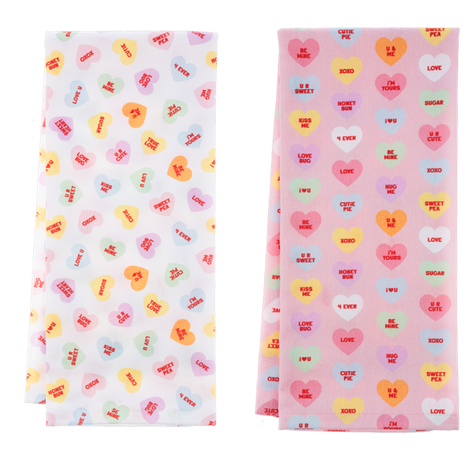 Candy Heart Tea Towel