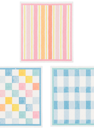 Swedish Dish Cloth - Checked and Striped