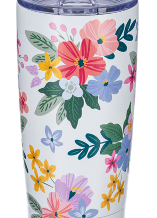 20oz On-The-Go Coffee Mug - White Floral