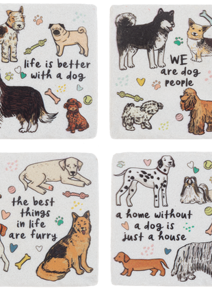 Coaster set Colorful Dogs