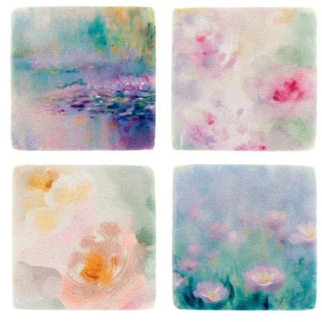 Coasters -Watercolor Florals 4 pc set