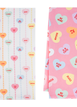 Candy Heart Tea Towel