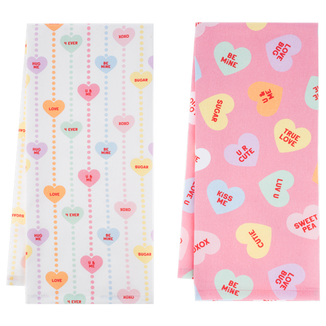 Candy Heart Tea Towel