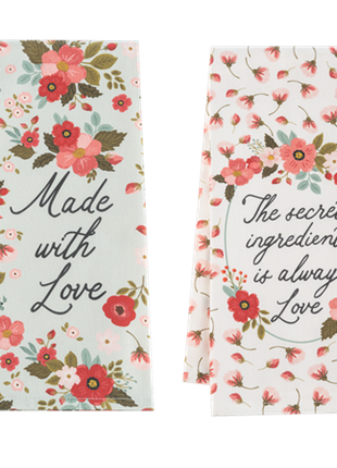 Made with Love Floral Tea Towel
