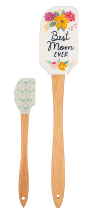 Best Mom Ever Floral Spatula (2 pc. set)
