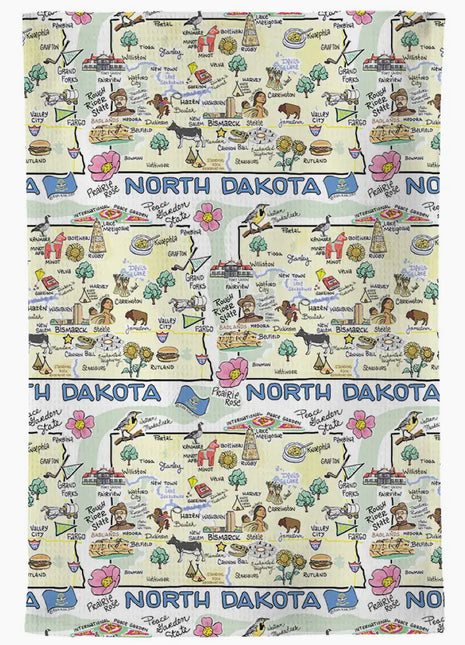 Fishkiss North Dakotatea Towel