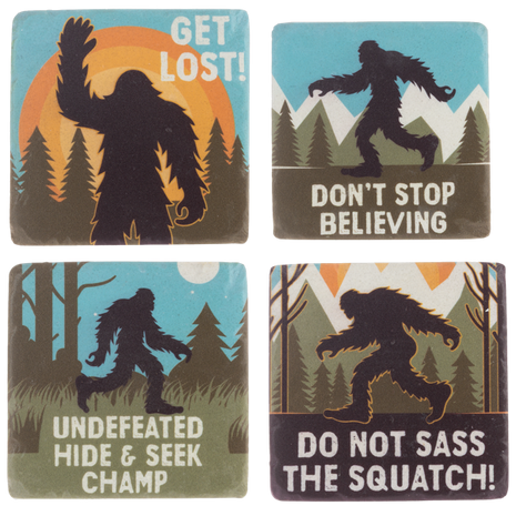 Bigfoot Humor Coaster (4 pc. set)